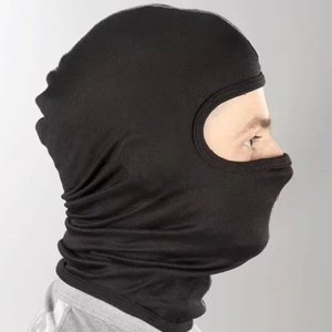 Balaclava unisexe noire, couvre-visage respirant et imperméable pour usage extérieur, taille adulte 56-58 cm, style uni - Product Image 4