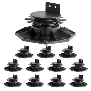 12 Pezzi Blocchi per Pavimentazione in PVC, Capacità di Carico 2000 libbre, Supporti in Plastica per Sollevamento Piastrelle 30-60mm di Altezza - Product Image 2