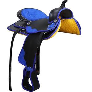 Selle de Cheval en Cuir Naturel Souple de Qualité Supérieure, Faite sur Mesure pour le Dressage Anglais, le Trail, le Plaisir et la Course aux Barils, avec Siège Sécurisé - Product Image 1