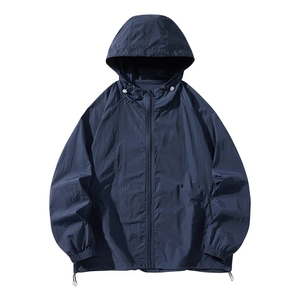 Veste coupe-vent en nylon personnalisée avec logo, homme femme, légère, imperméable, pour jogging et activités sportives, randonnée, unisexe, vestes pour hommes - Product Image 1