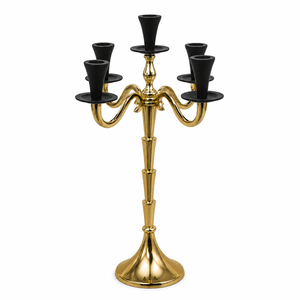 Attractive Design Candlestick Stand Candle Holder Gold Metal <b>Candelabra</b> Supplier For Wholesale Home Decor In Factory Price - Product Image 2