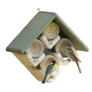 Top Selling Vriendelijke Pindakaas Feeder Voor Wilde Vogel Houten Feeder Station Vogel Feeder