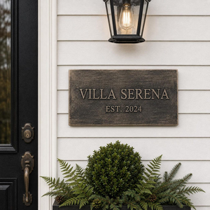 Custom Engraved Brass House Plaque Personalized Villa Name Sign Address <b>Number</b> Plate Custom <b>Door</b> Entrance Sign Decorative Metal - Product Image 6