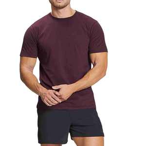 T-shirts personnalisés pour hommes, tendance 2026, séchage rapide, couleurs unies, coupe classique, col rond, jersey pour hommes, pour un usage décontracté - Product Image 3