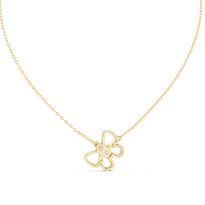 Pendentif papillon en or massif 14K 18K avec diamant de laboratoire taille ronde 0,18 CT DEF VVS, collier de mariage, fabricant en gros - Product Image 5