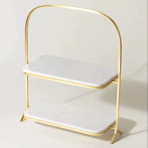 Luxury Solid Marble <b>Cake</b> <b>Stand</b> With Modern Base Suitable For Cupcakes Pastry Display Catering Events - Product Image 1