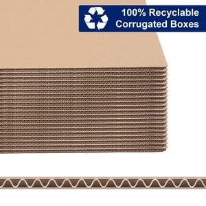 50 scatole di cartone ondulato da 16 x 12 x 8 pollici, spessore 3 mm, colore carta marrone - Product Image 5