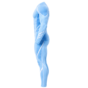 Ensemble de survêtement de compression athlétique personnalisé pour hommes, respirant, à séchage rapide, haut à manches longues et leggings pour le sport, la gym, la course à pied et la remise en forme - Product Image 4