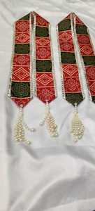 Mala Bandhej Milni fait main de 4,5 pieds avec pompon de perles, Haar traditionnel indien pour l'accueil des invités de mariage, Mala indienne Baraat Swagat - Product Image 4