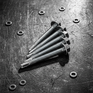 Vis autoperceuses à tête hexagonale de qualité supérieure (métriques/pouces) zinguées classe 8, robustes, résistantes à la corrosion, à filetage profond et grossier - Product Image 1