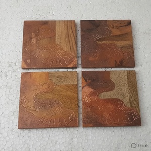 Ensemble de sous-verres en bois de luxe, décoration de table, sets de table, tapis et coussinets, fournisseur commercial, vente en gros, export, commande personnalisée - Product Image 2