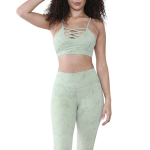 Conjunto Deportivo de 2 Piezas para Mujer, Leggings de Yoga sin Costuras de Cintura Alta y Sujetador Deportivo, Ropa de Gimnasio, Leggings de Fitness Estampados, Conjuntos de Compresión - Product Image 4