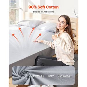 90% Queen Size in cotone 10% in fibra argentata per fogli di messa a terra e lenzuola piatte - Product Image 4