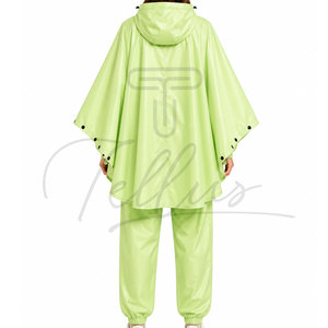 Combinaison de pluie imperméable pour femme, tenue de pluie à capuche, veste et pantalon imperméables pour femme - Product Image 6