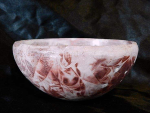 ชามเรซิ่นปลอดภัยสำหรับอาหาร ทำด้วยมือ พร้อมลวดลายเรซิ่นและลวดลายเกลียวสีฟ้า ใช้สำหรับใส่สลัด แยม และไอศกรีม - Product Image 4