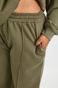 Ensemble de survêtement 2 pièces pour femme : sweat à capuche et pantalon de jogging en coton biologique, personnalisable OEM/ODM - Product Image 6