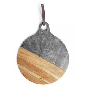 Tabla de Cortar de Madera y Mármol de Estilo Moderno para Cocina de Restaurante con Acabado Pulido Natural - Product Image 1