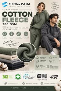 Tissu polaire 100 % coton 280 GSM, doux, chaud et respirant, brossé, pour sweats à capuche, sweat-shirts et pantalons de survêtement – Offre spéciale - Product Image 3