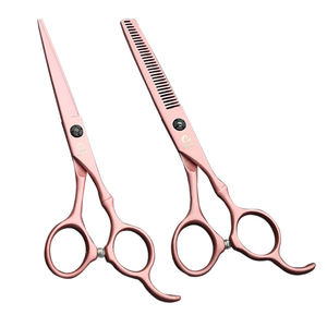 Tijeras de Peluquería Profesionales de Acero Inoxidable con Hoja Afilada, Color Personalizado, para Diestros, Mango Mediano, 30 Dientes, Seguras - Product Image 1
