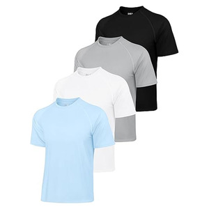 Paquete de 4 Camisetas de Protección Solar para Hombre, Manga Corta, Protección UV UPF 50+, Secado Rápido, para Pesca y Senderismo - Product Image 1