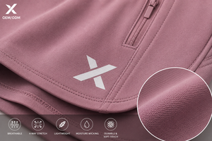 Shorts de course et de sport pour femmes X Sports City, vêtements de sport respirants en maille avec cordon de serrage à la taille, coupe régulière, OEM polyester/spandex - Product Image 6