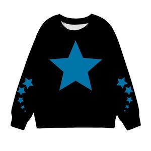เสื้อสเวตเตอร์คอกลมพิมพ์ลายดาวแขนยาวลำลองผ้าฝ้ายสำหรับเด็กผู้ชายและเด็กผู้หญิงใส่ได้ทุกโอกาสสำหรับฤดูใบไม้ผลิและฤดูใบไม้ร่วงสีเบจสำหรับเด็ก - Product Image 3
