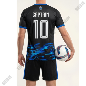 Uniforme de Fútbol Sublimado Personalizado SIBRIN |   Camisetas de Equipo, Pantalones Cortos, Logotipo, Nombre, Número |   Conjunto de Uniforme de Fútbol Sublimado 100% Poliéster - Product Image 6