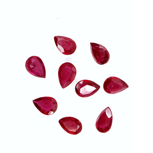 Rubis naturels de Bangkok, formes poire calibrées 3x5mm, pierres précieuses de rubis naturelles facettées en vrac pour la fabrication de bijoux, prêtes à l'emploi - Product Image 3
