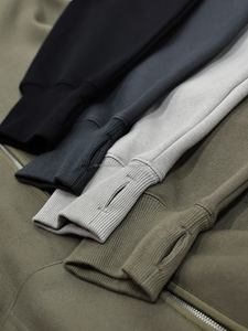 Sweat à capuche unisexe en molleton éponge 350G, fermeture éclair intégrale, coupe oversize, col montant, haute qualité et vente en gros - Product Image 5