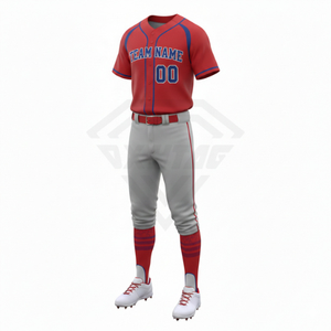 Customizable Breathable V Neck <b>Baseball</b> Jersey Pant Uniform High Quality Printed Sublimated Sportswear Cheap Price OEM - Product Image 5