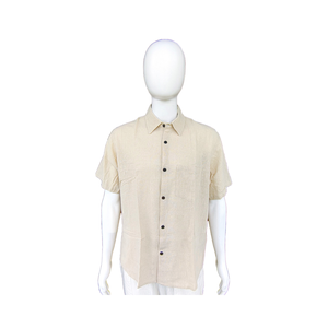 Chemises pour hommes en coton décontracté de haute qualité, personnalisées, imprimées en décharge, de couleur unie, taille plus, respirantes - Product Image 1