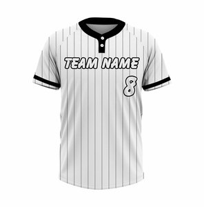 Camiseta de Béisbol Blanca para Hombre, Cuello Redondo, Número 8, Nombre del Jugador Impreso en la Espalda, Manga Corta, Transpirable, de Poliéster, con Bolsillos - Product Image 1