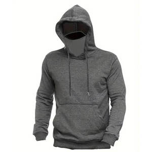 Hoodie Homme 100% Coton, Délavé à l'acide, à lettres, Épaules tombantes, Style Vintage, Demi-zip intégral, Rétro Ninja, Vente en gros, MOQ élevé - Product Image 1