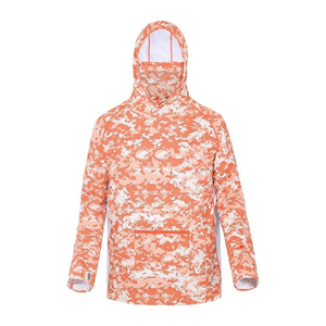 Wholesale High Quality Men's Camouflage Long Sleeve Fishing Hoodie With UPF 50 UV Protection Pullover Style - Product Image 5