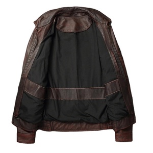 Chaqueta de cuero boxy personalizada para hombre, chaqueta con cremallera de peso pesado, ropa de calle de talla grande, logotipo personalizado, fábrica de chaquetas para hombre - Product Image 2