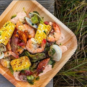 Premium Quality Event Serving <b>Plates</b> 10 Inches Square Palm Leaf <b>Plates</b> for Weddings and Banquet Pack of 25 Pieces for Outdoor - Product Image 1