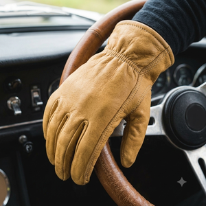 Premium Quality Reinforced Cowhide Grain Leather 11 oz Thick Latex-Free Heat Resistance Anti-Slip Breathable Anti-static <b>Gloves</b> - Product Image 4