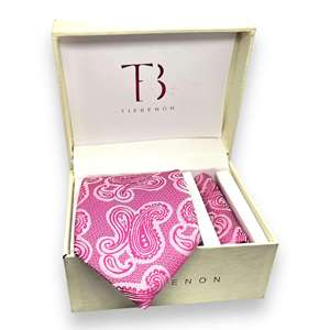 Onion Pink Paisley Tie Combo for <b>Bouncers</b> and <b>Inflating</b> Equipment - Product Image 3