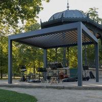 Pergola motorisée 3x4, Électrificateur de clôture électrique, Système de clôture électrique, Clôture agricole pour moutons, pour terrasse arrière-cour, au design moderne