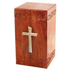 Urna Funeraria de Madera Homestead Heritage, Recipiente Conmemorativo para Cenizas con Características Auténticas del Madera y Detalles Finos - Product Image 1