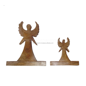 รูปปั้นซานต้าของขวัญของขวัญเทศกาลคริสต์มาสงานไม้งานฝีมือสำหรับเด็กตกแต่งบ้านจากอินเดีย - Product Image 2