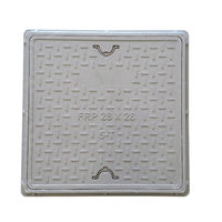 Couvercle de regard carré en PRV 36 x 36 pouces, capacité de charge 3 tonnes, gris, qualité ingénierie, pour accès utilitaire et sécurité des parkings