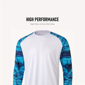 เสื้อยืดคอกว้างแขนยาวทรงปกติสำหรับผู้ชาย คุณภาพดีที่สุด ผลิตจากโพลีเอสเตอร์ ระบายอากาศได้ดี เป็นมิตรต่อสิ่งแวดล้อม น้ำหนัก 220 กรัม รับผลิตแบบ OEM - Product Image 4