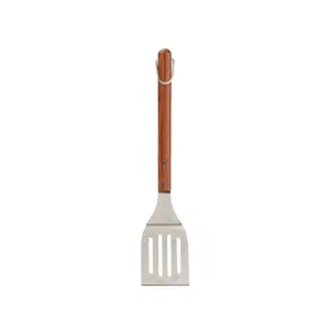 Spatule pour barbecue avec manche en bois pour griller, cuisiner, barbecue et tourner les aliments