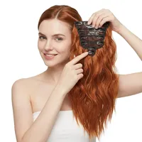 Perruque Longue en Cheveux Indiens Remy Double Drawn avec Texture Ondulée Naturelle, Base en Soie HD Transparente