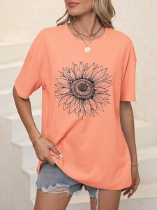 เสื้อยืดโอเวอร์ไซส์ผ้าฝ้ายสำหรับผู้หญิง เสื้อยืดลายกราฟิก แขนสั้น สไตล์วินเทจ เสื้อลำลองสำหรับฤดูร้อน ปี 2026 ผลิตแบบ OEM ขายดี - Product Image 3