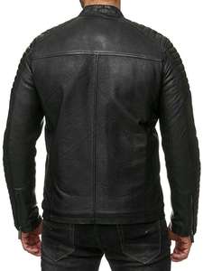 Nouvelle Arrivée 2026 – Blouson en Cuir Véritable pour Homme, en Cuir de Vachette et Toile, Hiver, à Capuche, Moto & Biker, Imperméable, Haute Qualité - Product Image 5