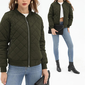 Blouson bomber tendance pour femme, tissu lisse personnalisé, fermeture éclair, vêtement de mode pour impression et marque privée - Product Image 6