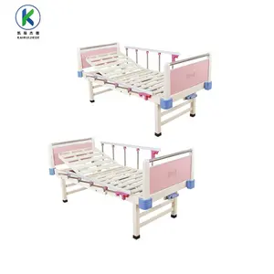 Children's Medical Flat Bed Psychiatric Medical Bed With Folding Guardrail Manual Hospital Bed