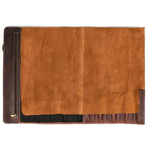 Premium Luxury handmade leather <b>tool</b> <b>roll</b> organizer bags wholesale supplier OEM custom portable storage export quality for sale - Product Image 6
